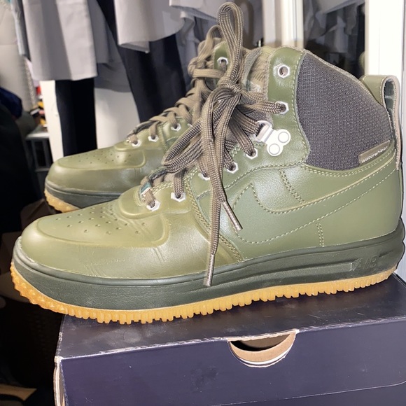 Waterproof Army Green Air Force 1’s - Picture 3 of 8